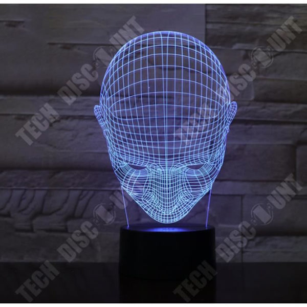 TD® Dekorativ USB Sammenfatning 7 Farver Fjernbetjening Optisk Illusion Nattelys 3D Visualisering Tabel Kontorlamper 3D Glow LED