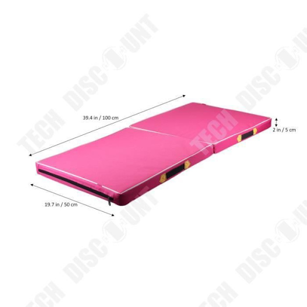 TD® Foldable Tapis til Gulvtræning/Dans Yoga Tæppe Gymnastik Træning til Hjemmet Judo Gym 100x50x5cm (Rosa)