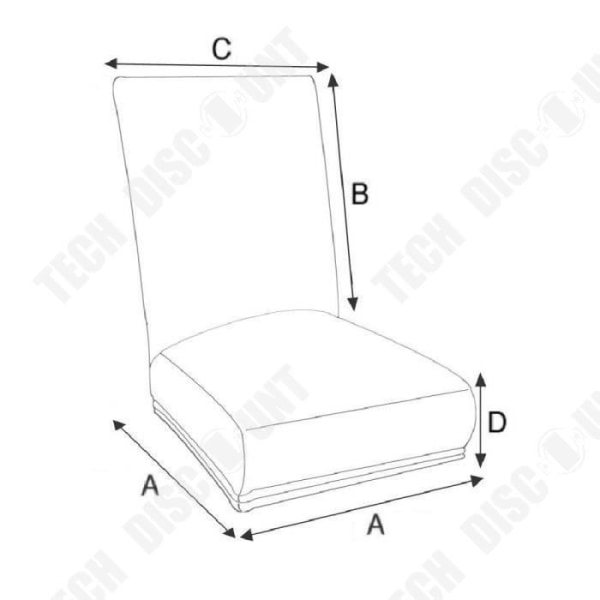 TD® 6-delad stolsöverdrag i elastisk fiber/modern elegant design för inomhus- och utomhusdekor, tidlös brun