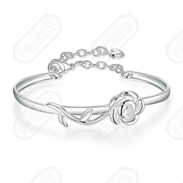 LSC® Silverarmband rosmotiv kvinnlig modell armband för kvinnor present jul födelsedag bröllop Alla hjärtans dag kärlekssortiment