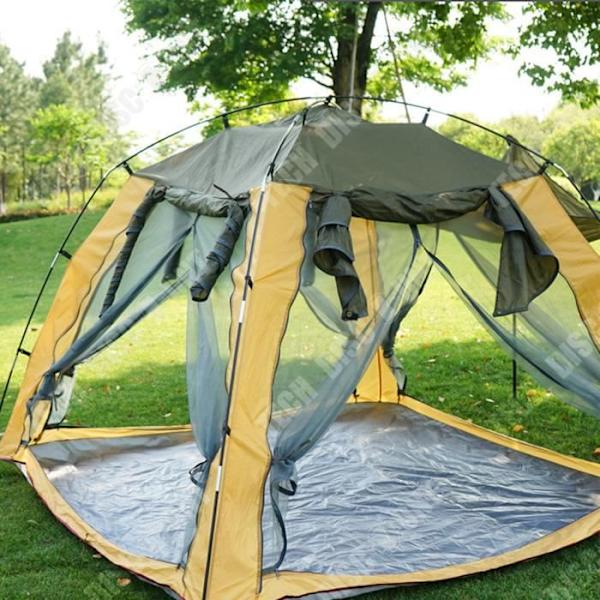 TD® Utomhustält camping gasväv solkräm andas fyrsidiga dörrar och fönster ventilation anti-inse camping skydd