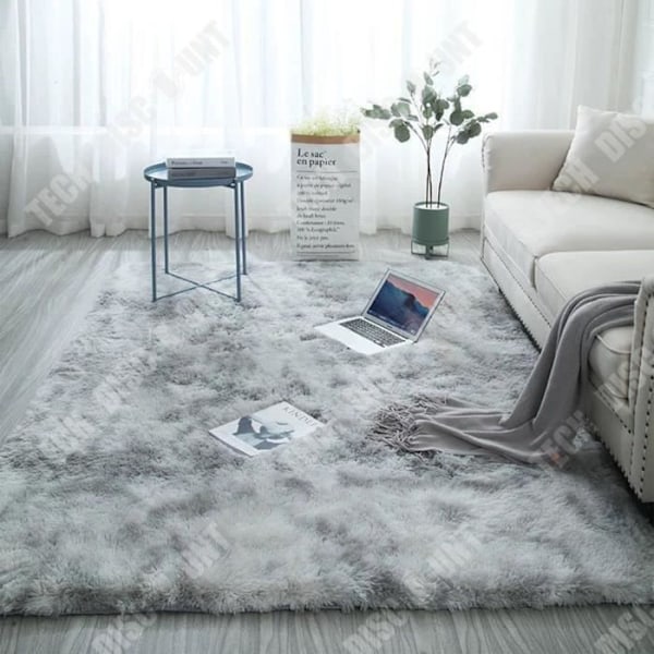 Tapis - TD® - Tapis tie-dye - Polyesterfiber - Grå - Mjuk och trendig