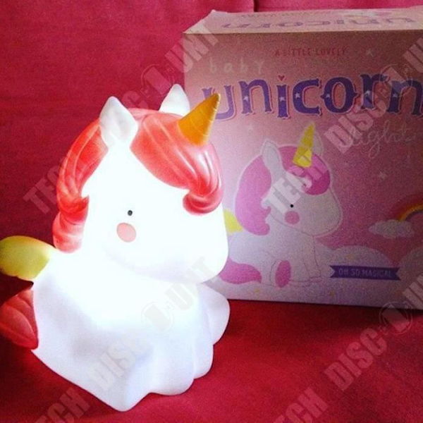 TD® Unicorn Sänglampa LED Vitt Ljus Söt Unicorn Barnrum Inredning Baby Night Light