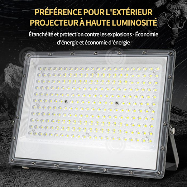 INN Projektori led 200W IP65 vesitiivis ulkovalonheittäjä 6500K erittäin kirkas valkoinen kylmä valonheittäjä pihoille, autotallille, stadeille Vit kyla