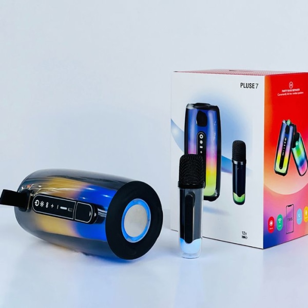 Bluetooth-högtalare - TD® - Pulse 7 - 10W - Karaokemikrofon - RGB-belysning