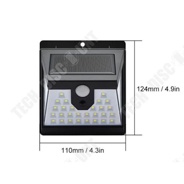 TD® Solcellelampe Udendørs 100led, 4 Pakke Solcellebelysning Udendørs Bevægningsdetektor Belysning 270° Vandtæt, til Have