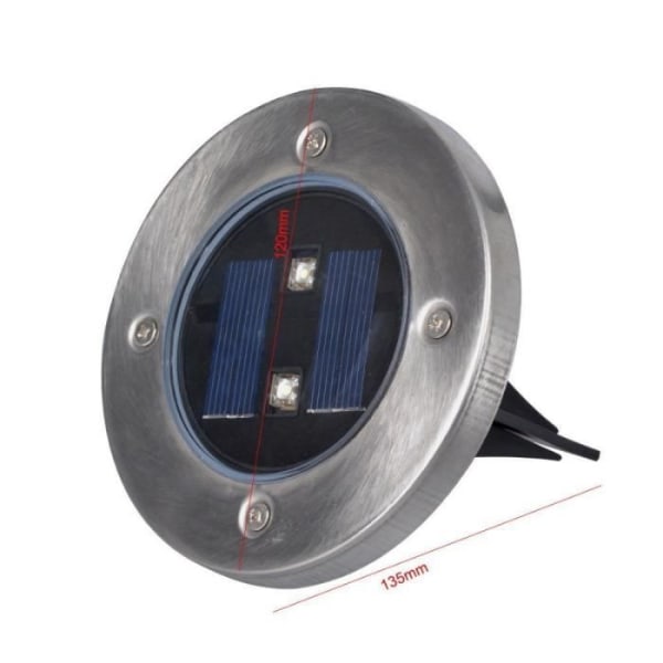 8st-2LED solar infälld beacon-Gul