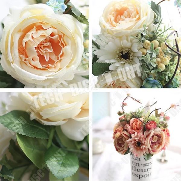 TD® Permanent Evig konstgjord blombukett Dekoration Bröllop Hem Födelsedag Vardagsrum Present Gerbera Skönhet inomhus