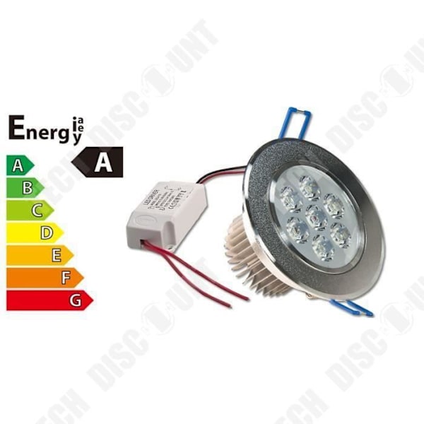 1 ST LED Downlight Vero 7W Extra platt kallvit rund taklampa för vardagsrum, badrum, kök - belysningstillbehör