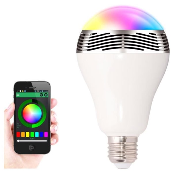 LED-lampa BL05 Flerfärgsskiftande Smart Bulb/Bluetooth 4.0/3W/IOS och Android APP Tillgänglig/gara