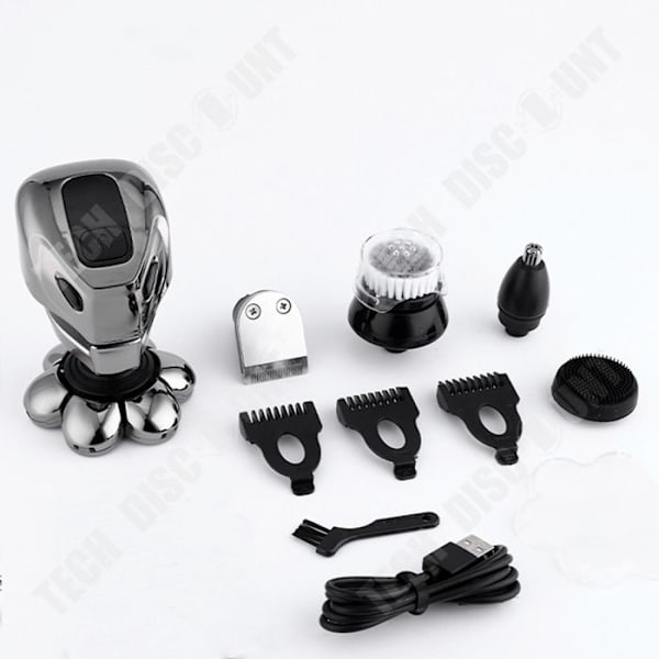 TD® Vandtæt elektrisk barbermaskine 7 hoveder multifunktionel elektrisk 5 i 1 hårklipper barbermaskine hoved barbermaskine