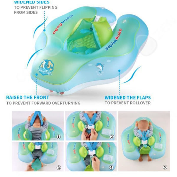 CONFO® Babysimring sovring med sitsficka för att förhindra halka