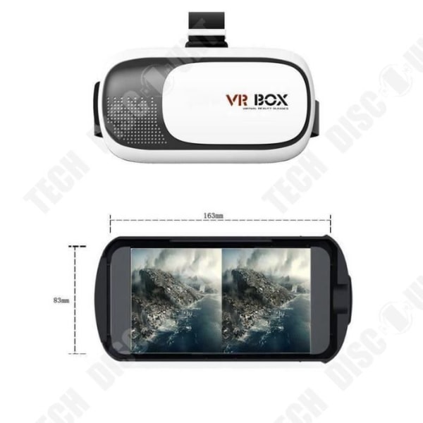 TD® vr-glasögon Lämplig för 3,5-6 tums telefoner Enknappsjustering VR-headset