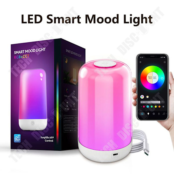TD Natlampe 3600mAh 110V opladning natbordslampe soveværelse stemningslampe indendørs højttaler bluetooth natlampe
