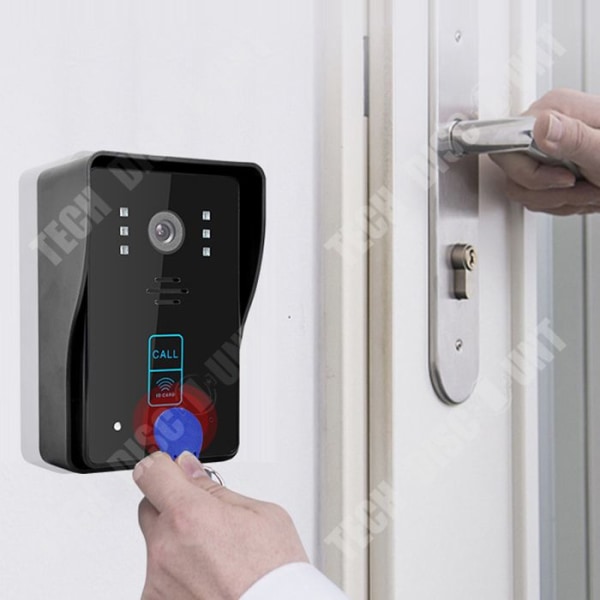 TD® Dørklokke Taktile ID-kort Dørklokke Visuel intercom med høj opløsning Sikkerhedsvagt Tyverisikringssystem én til én