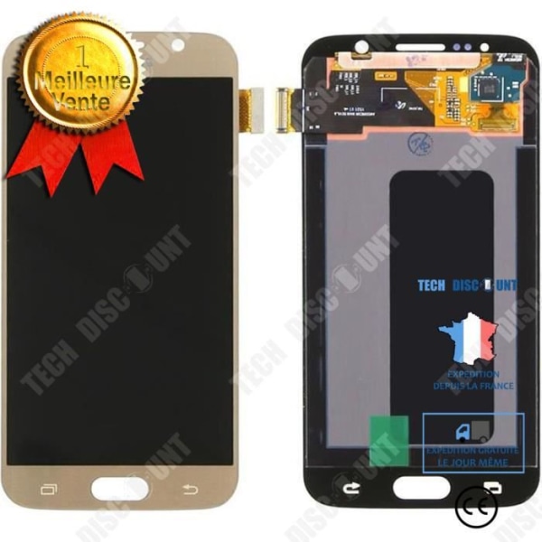 TD® Gold LCD-pekskärm med komplett kit för Samsung Galaxy S6 G920 G920F G920A skärmmontering