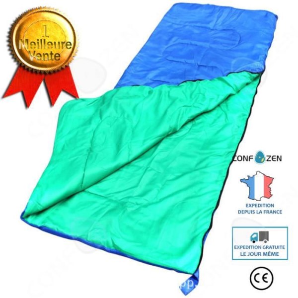 CONFO® Sovsäck i bomull kan användas som täcke när du öppnar den. Sovsäck utomhussovsäck s