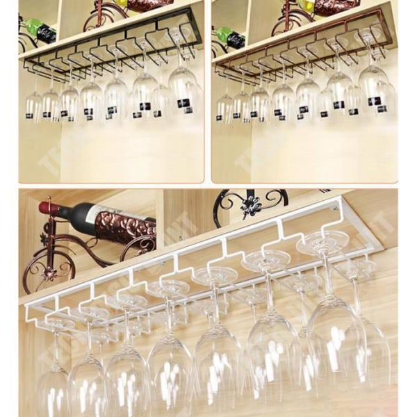 TD® Multifunktionell vinglashållare i smidesjärn bägare hängande upp och ner hushållshållare för vinglas 21 mugghållare