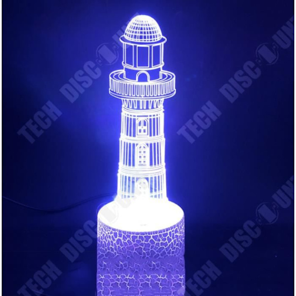 TD® XM8678-Décorativ USB Slot 7 Farver Fjernbetjening Illusion Optisk Nattelys 3D Visualisering Tabel Lampen Til Kontor