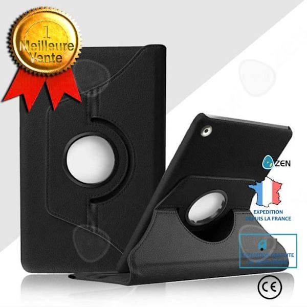 Tablettfodral - CONFO - SM-T290/T295 - Svart läder - Roterande stativ - 8 tum Svart