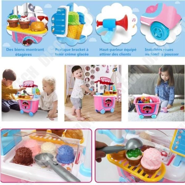 TD® 31 delar glass Rollleksaker - Leksaker för småbarnstjejer Födelsedagsjulklapp - Barnglassleksaksvagn