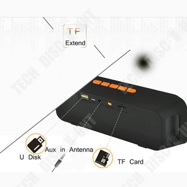 TD® bärbar bluetooth-högtalare ljud musik sång telefonsamtal FM-radio dator 8 timmar batteritid hög 1800