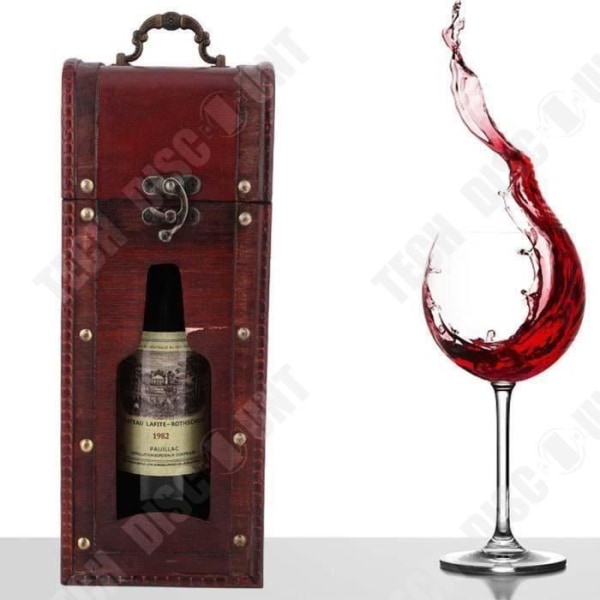 TD®Bärbar vintagevinförvaringslåda i trä/gourmetlåda/vintillbehör