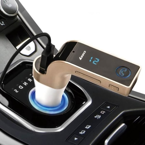 FM-sändare Bluetooth-bilsats MP3 USB-laddare SD-musikspelare för Smartphone Tablet