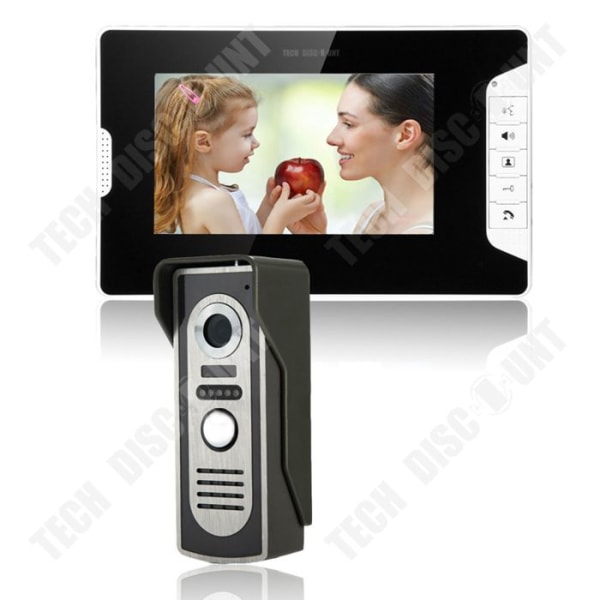 TD® 7-tums videointercomdörrklocka, bekväm HD-LCD-videointercom, dörrklocka för utomhusövervakning