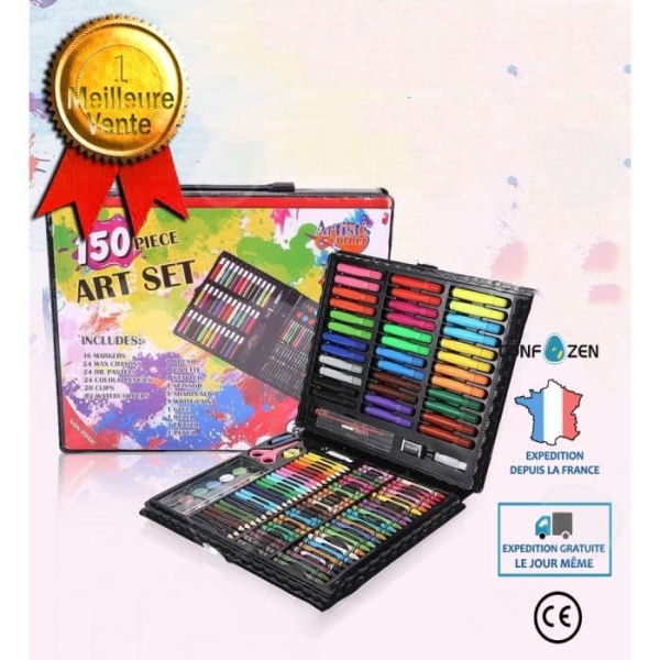 CONFO® 150 delar barnpensel Akvarellpenna Set Graffiti Art Pennor Gör-det-själv målningsverktyg Presentask