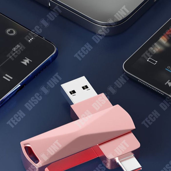 TD® 256 GB:n suuri kapasiteetti Hi-Speed 3.0 USB -muistitikku, tyylikäs ja kestävä metallikuori, älypuhelimille, tableteille ja tietokoneille
