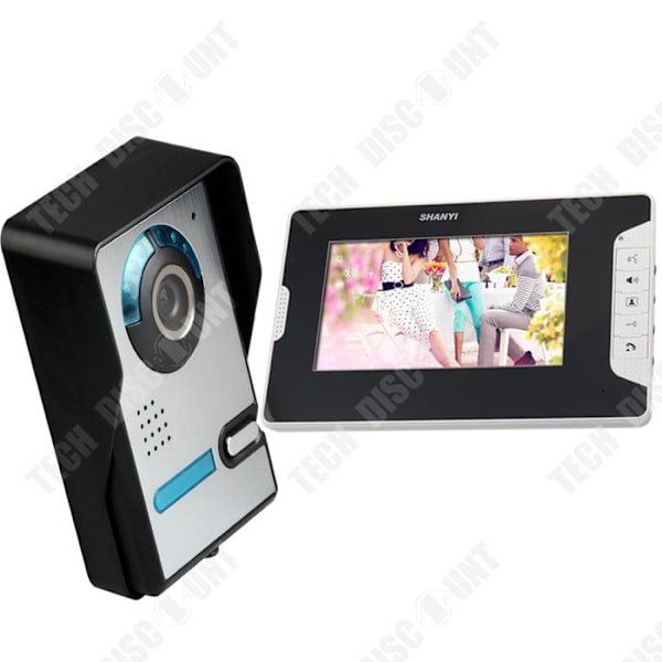 TD® Synlig dörrklocka 7 tum HD LCD Night Vision Vattentät Justerbar vinkel utomhusdörrklocka