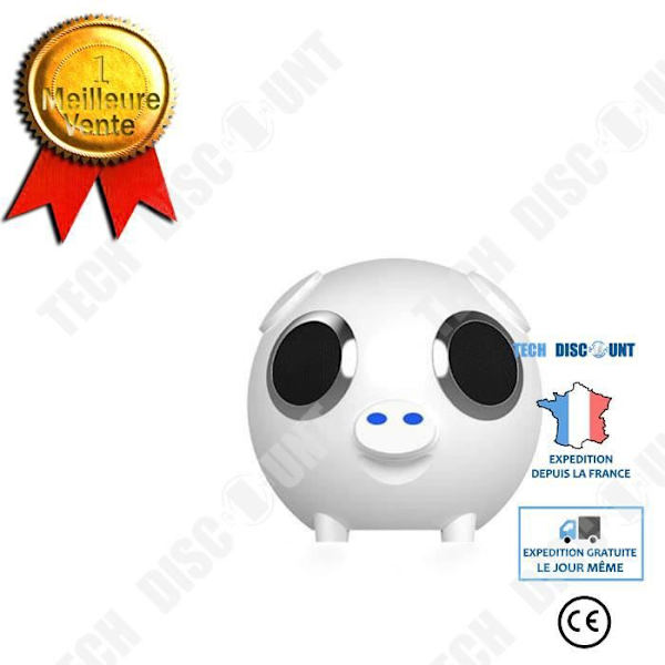TD® M20 Cute Pig Shape dubbelhögtalare Bluetooth-högtalare Power Bank-stöd