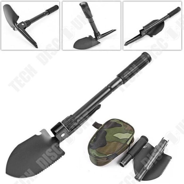 TD® Mini Shovel Militär multifunktionell hopfällbar överlevnadsverktyg med hölster Trädgård Camping/vandringsutrustning/resetillbehör