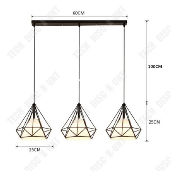 TD® Lustre i diamantform moderne stil til indretning af værelse stue industriel design trendy kvalitet