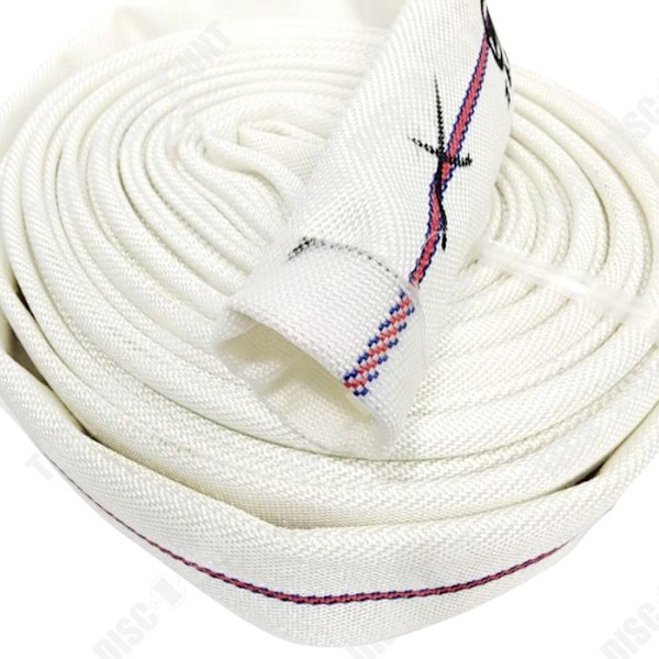 TD Litteä Letku 32mm valkoinen PVC Pituus 20 metriä purkuletku Litteä purkuletku Pumpun litteä letku joustava letku