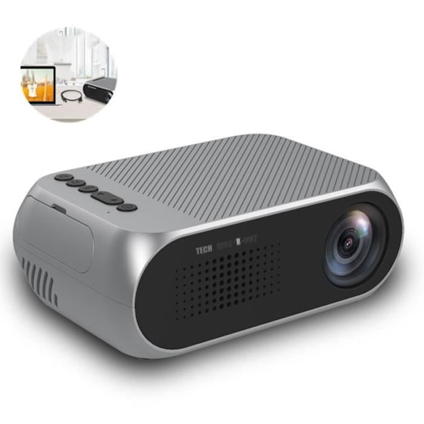 TD® bärbar videoprojektor full hd led mini billig utomhus tyst tak kraftfull hdmi overheadprojektor för 1080p bio