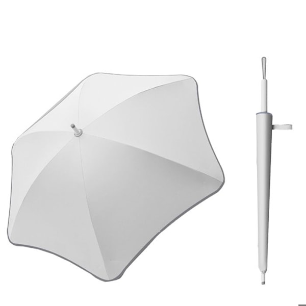 CONFO® Parasol 6 ben Manuell kontroll långt handtag Vinkelreflektor säkerhetsvinkel Paraply Blomvinkel