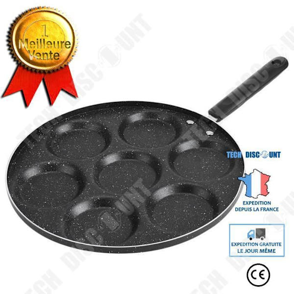 TD® 7 huls stegepande non-stick æg stege køkkenredskab
