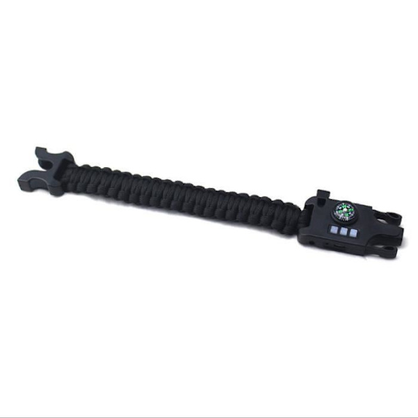 Nødbracelet til camping udendørs, campingudstyr, overlevelsesarmbånd, multifunktionelt vævet infrarød laserarmbånd.