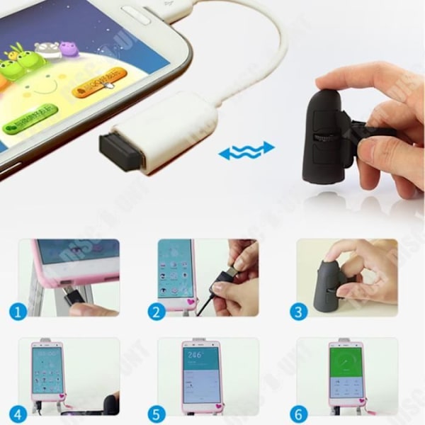 TD® 2.4G trådløs kreativ mini finger doven bluetooth mus computer mobiltelefon tablet