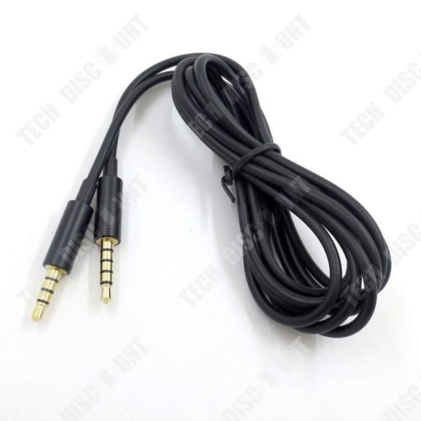 TD® 3,5 mm mustakauppakaapeli, Aux-kaapeli kuulokkeille, matkapuhelimille, tietokoneille, pelikonsolille, autoille, Uros jack-liitin
