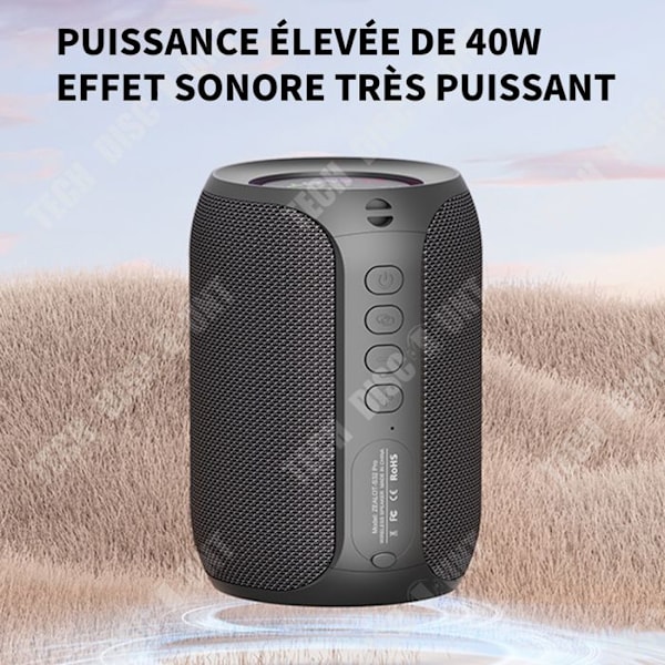 TD Langaton bassokaiutin Bluetooth-pöytäkaiutin musiikkia varten kotiin, ulos, leirintäalueelle