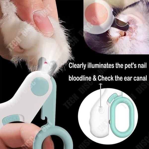 TD® Nagelklippare för sällskapsdjur Hund Katt Nagelklippare LED Light Blood Line Nagelklippare för husdjur