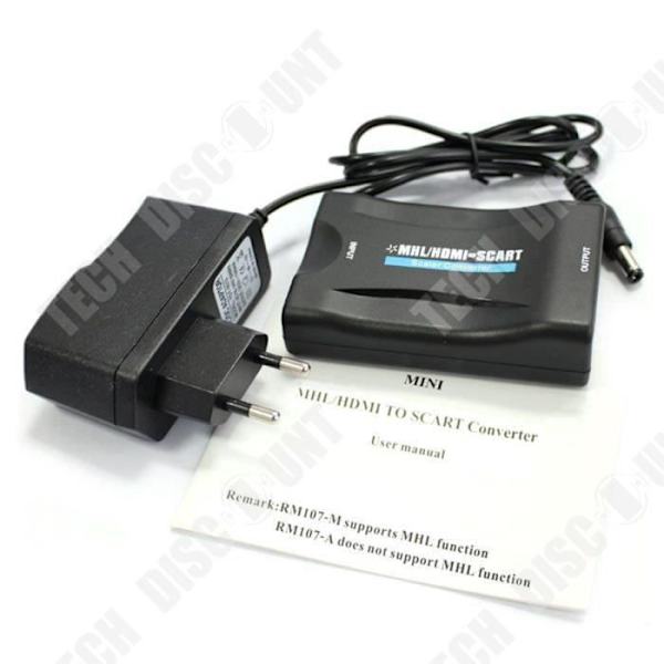 TD® Scart till HDMI-omvandlare - TV-omvandlartillbehör - TV-splitter - datorkontakt - Scart- och HDMI-verktyg