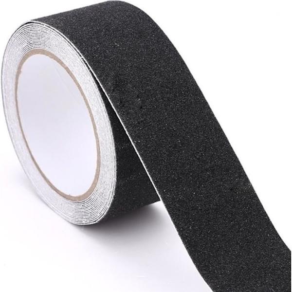 20m skridsikkert sort bånd 50mm bred selvklæbende tape til sikkerhed Svart