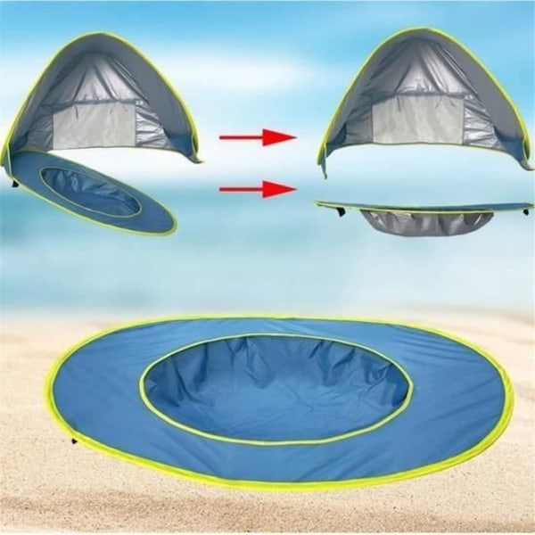 Strandtält Anti-UV Upf 50+ Babypool Avtagbar botten Vattentät Campingskydd Skydd