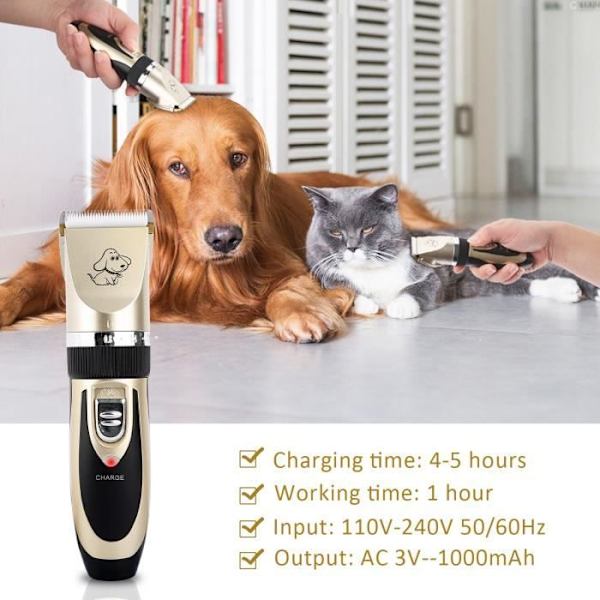 Jooksmart Dog Cat Pet Clipper Professionell elektrisk sladdlös tyst Bästa Clipper för hund långt tjockt hår