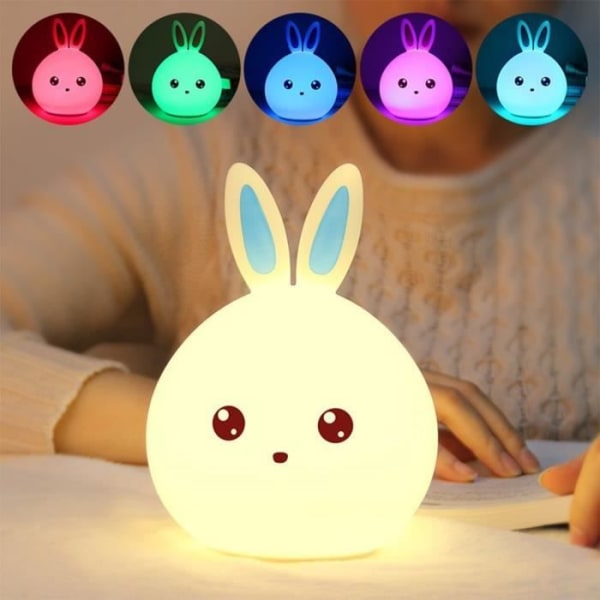 LED Rabbit Night Light - CODREAM - Flerfärgad - Barn - Vit - USB Uppladdningsbar