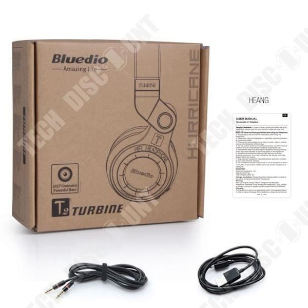 TD® Bluetooth headset V4.1 stereo trådløs Bluetooth headset 4.1 batterilevetid 40 timer farve hvid sort Musik